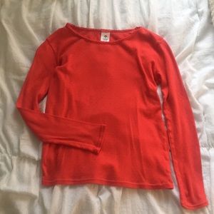 red long sleeve shirt